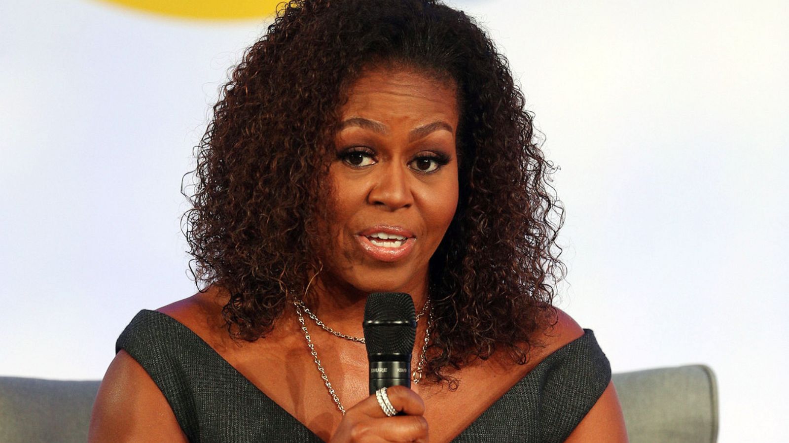 PHOTO: Former first lady Michelle Obama speaks during the opening session of the Obama Foundation Summit meeting at the Illinois Institute of Technology in Chicago on Oct. 29, 2019.