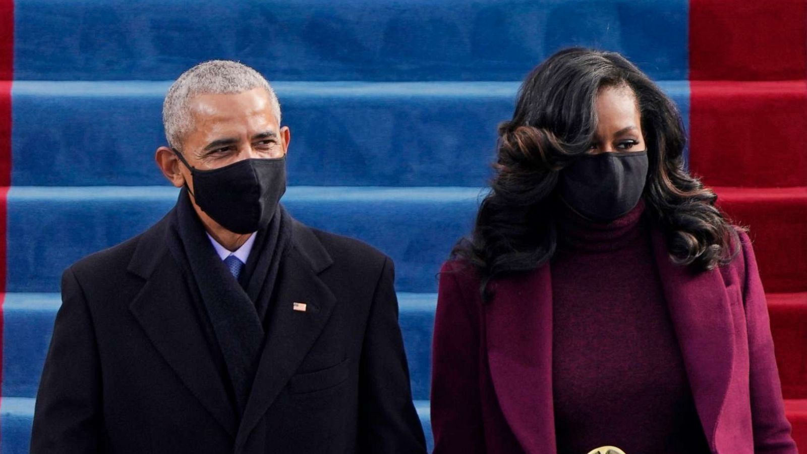 PHOTO: Former President Barack Obama and former first lady Michelle Obama arrive for the 59th Presidential Inauguration at the U.S. Capitol for President-elect Joe Biden in Washington, Jan. 20, 2021.