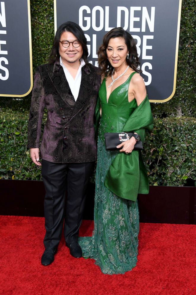 PHOTO: Kevin Kwan and Michelle Yeoh attend the 76th annual Golden Globe awards at the Beverly Hilton Hotel, Jan. 6, 2019 in Beverly Hills, Calif.