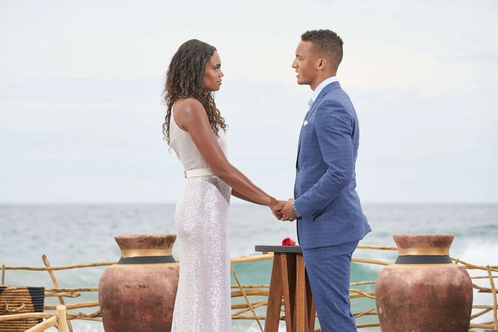 PHOTO: Michelle Young and Brandon Jones on the finale of "The Bachelorette" season 18.