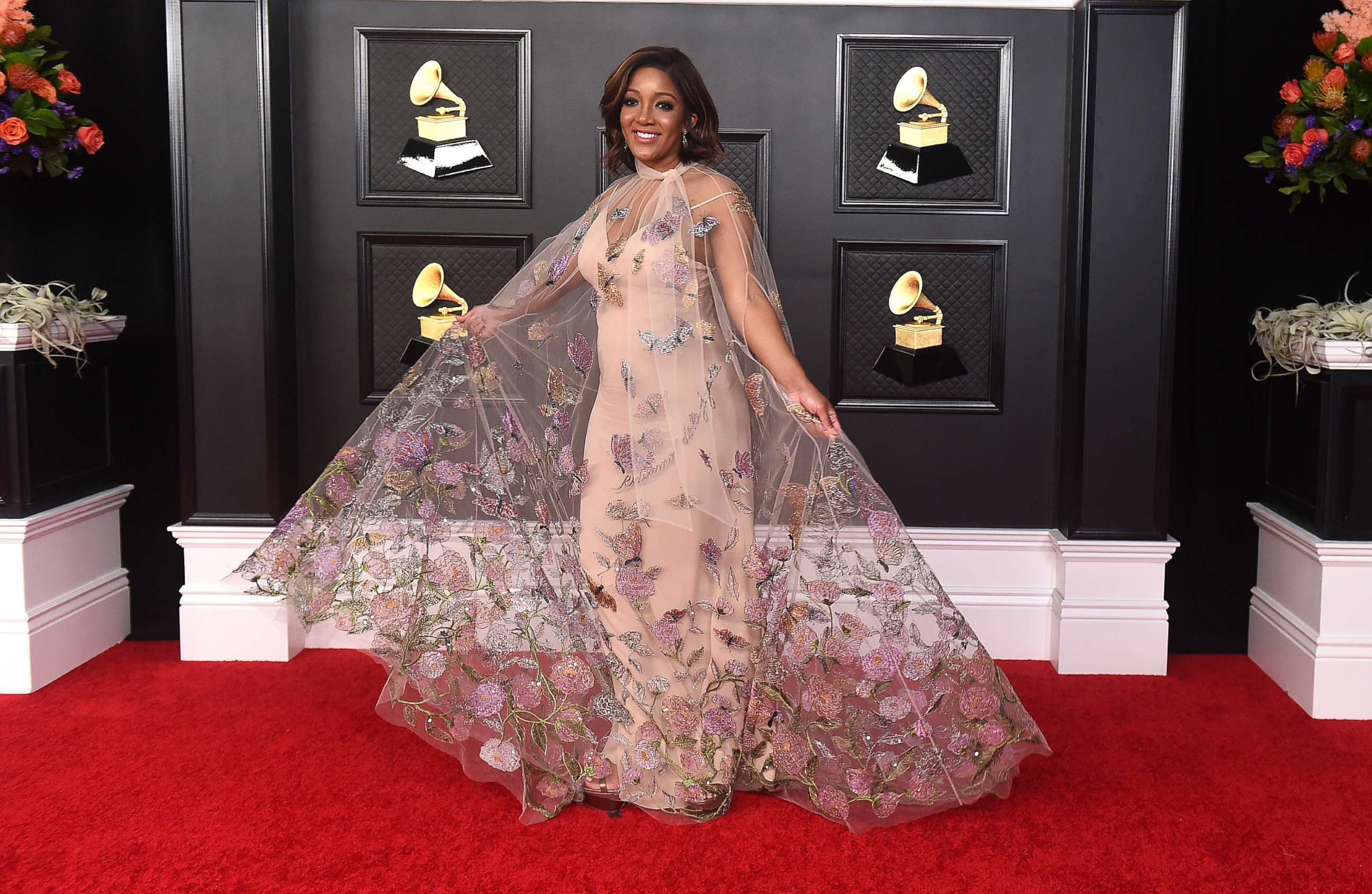 PHOTO: Mickey Guyton poses on the press line at the 63rd Grammy Awards at the Los Angeles Convention Center, March 9, 2021.