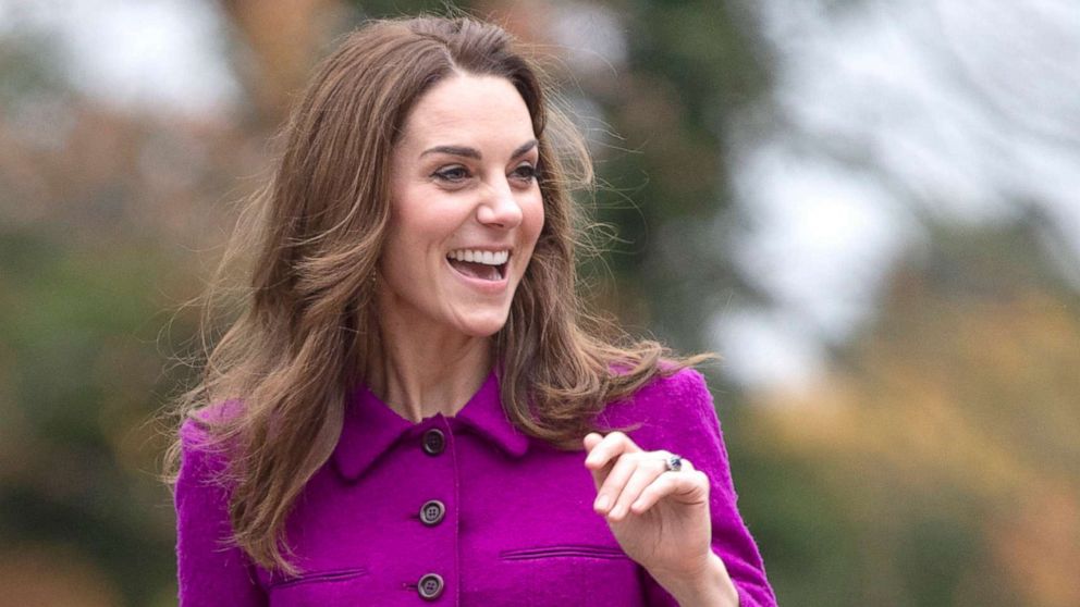 Duchess Kate is fabulous in fuchsia during a visit to children's ...