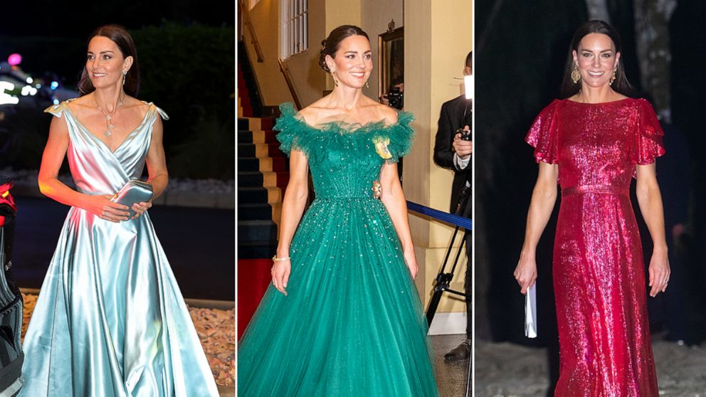 Duchess Kate's most glamorous looks from Caribbean tour - ABC News