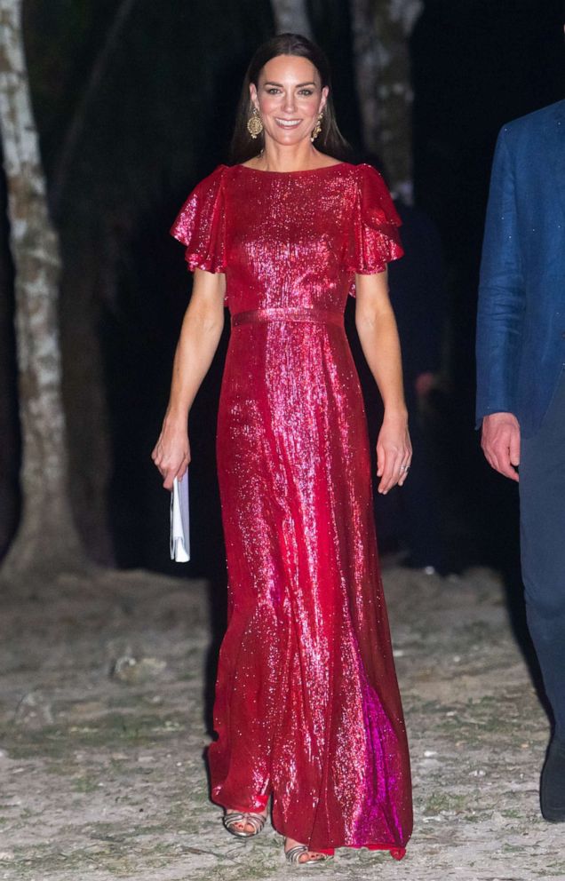 PHOTO: Catherine, Duchess of Cambridge attends a special reception hosted by the Governor General of Belize in celebration of Her Majesty The Queen's Platinum Jubilee, March 21, 2022, in Cahal Pech, Belize. 