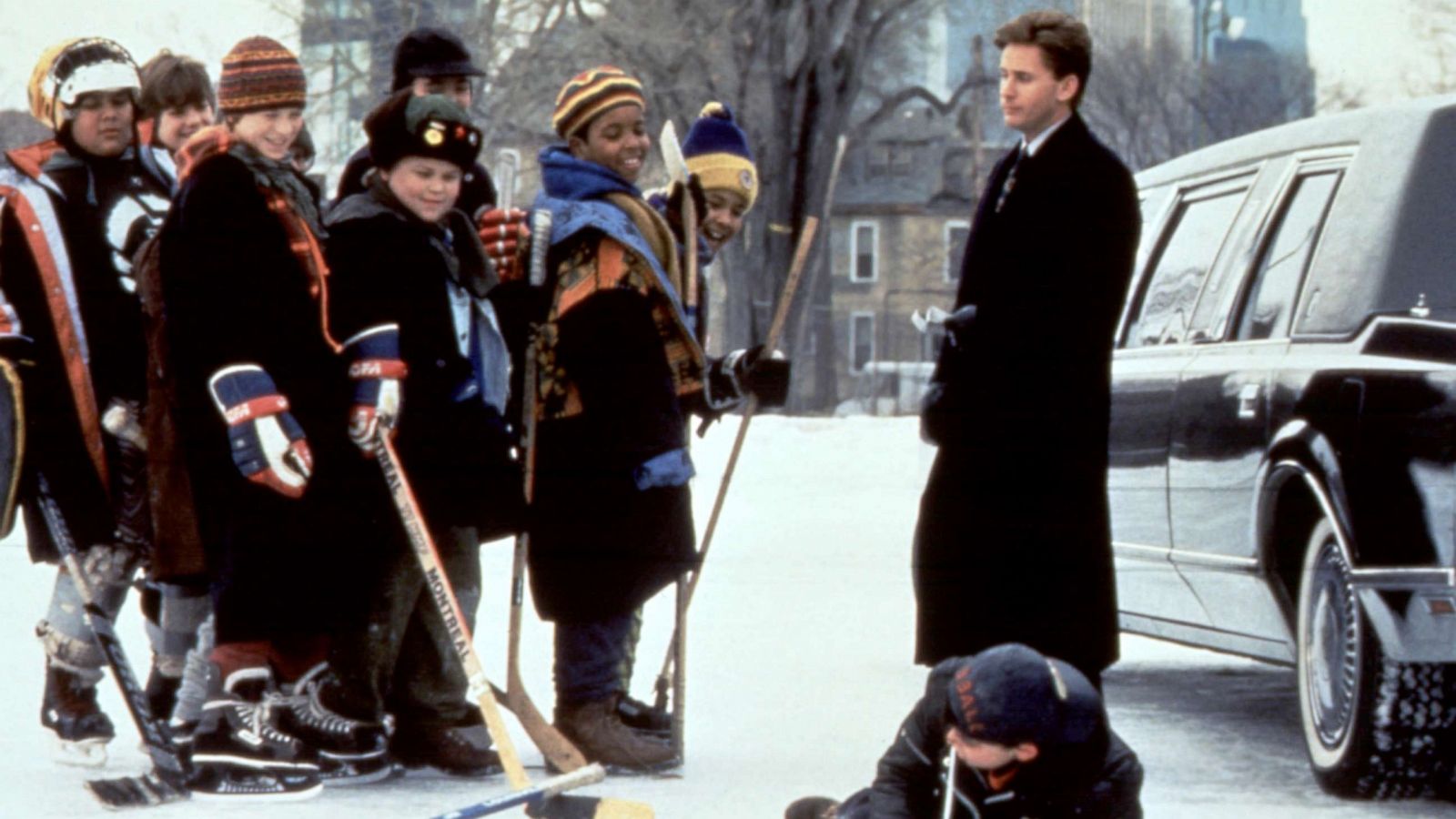 PHOTO: Emilio Estevez, right, in a scene from "The Mighty Ducks."