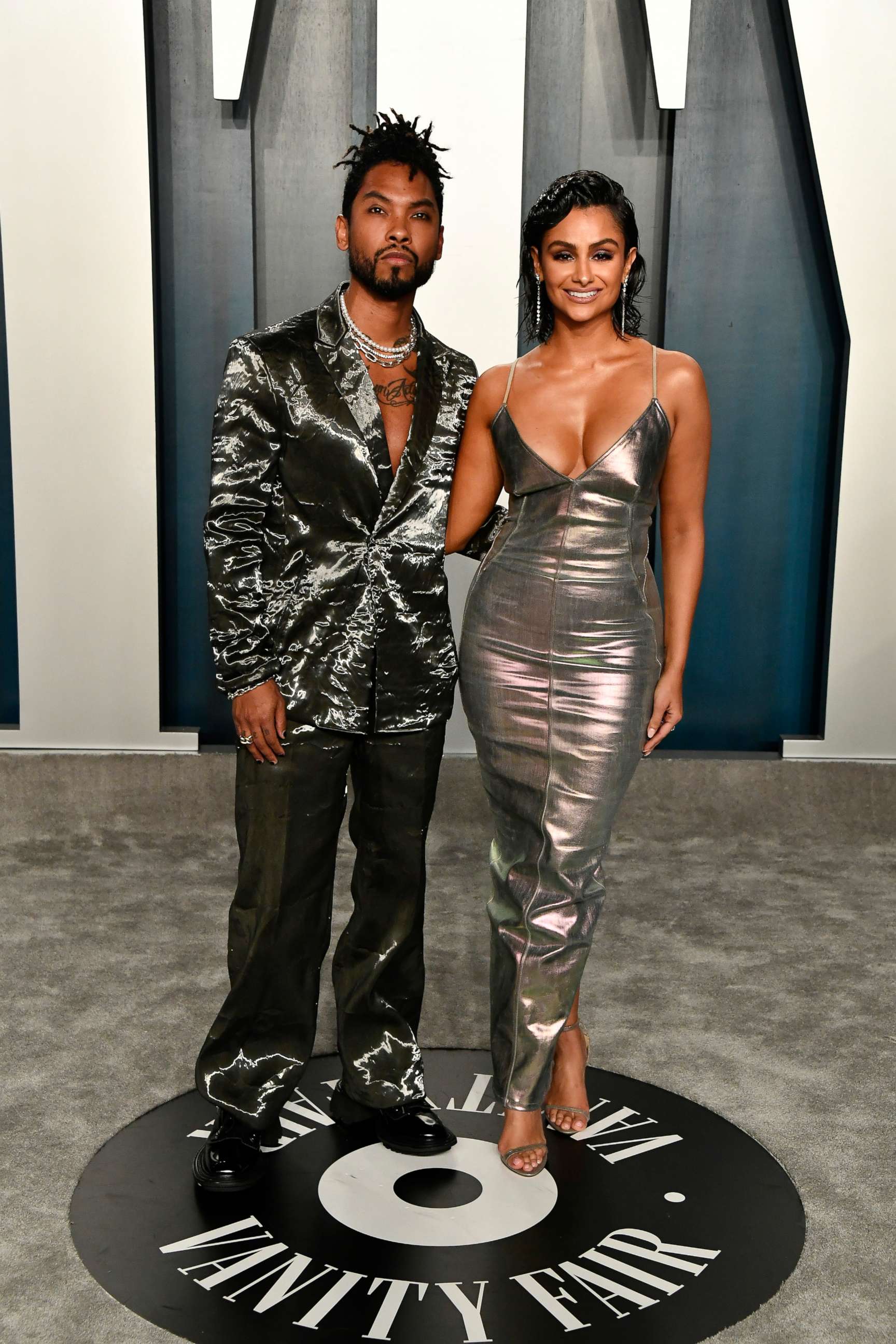 PHOTO: Miguel and Nazanin Mandi attend the 2020 Vanity Fair Oscar Party at Wallis Annenberg Center for the Performing Arts on Feb. 9, 2020 in Beverly Hills, Calif.