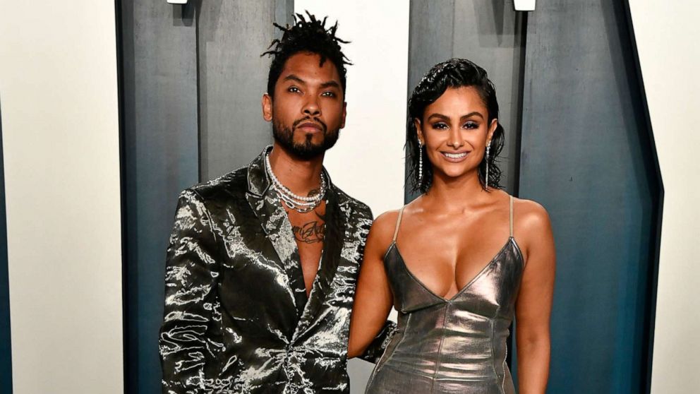 PHOTO: Miguel and Nazanin Mandi attend the 2020 Vanity Fair Oscar Party at Wallis Annenberg Center for the Performing Arts on Feb. 9, 2020 in Beverly Hills, Calif.