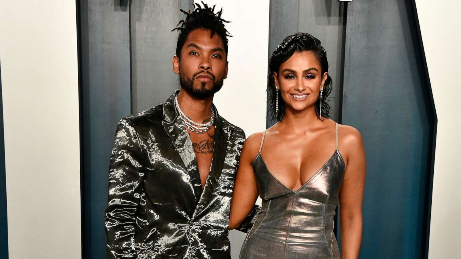 PHOTO: Miguel and Nazanin Mandi attend the 2020 Vanity Fair Oscar Party at Wallis Annenberg Center for the Performing Arts on Feb. 9, 2020 in Beverly Hills, Calif.