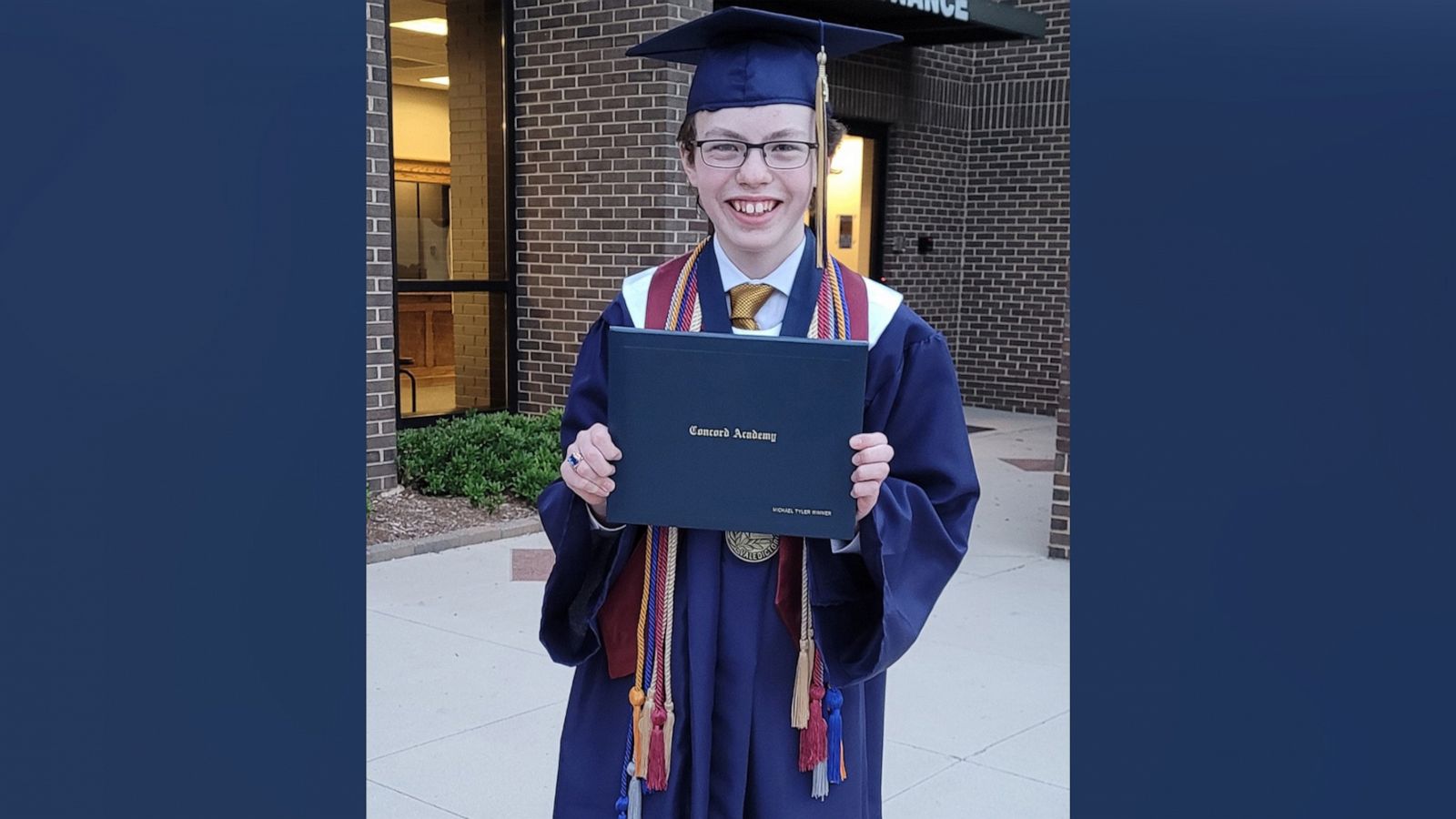 PHOTO: Mike Wimmer, from Salisbury, North Carolina is a gifted 12-year-old who graduated high school and college just a week apart in May.