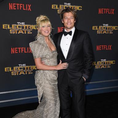 PHOTO: Millie Bobby Brown and Jake Bongiovi arrives at the World Premiere Of Netflix's "The Electric State" at The Egyptian Theatre Hollywood, on Feb. 24, 2025, in Los Angeles.