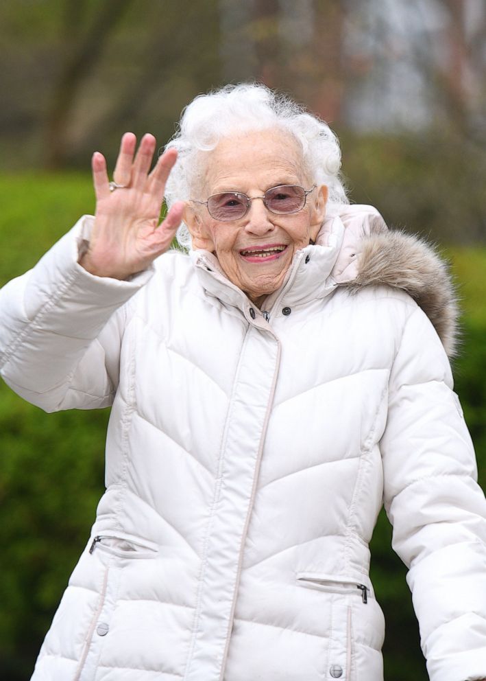 PHOTO: Nettie Bianchini turned 98-years-old on April 30, 2020, so friends and family surprised her with a birthday parade to celebrate while social distancing. 