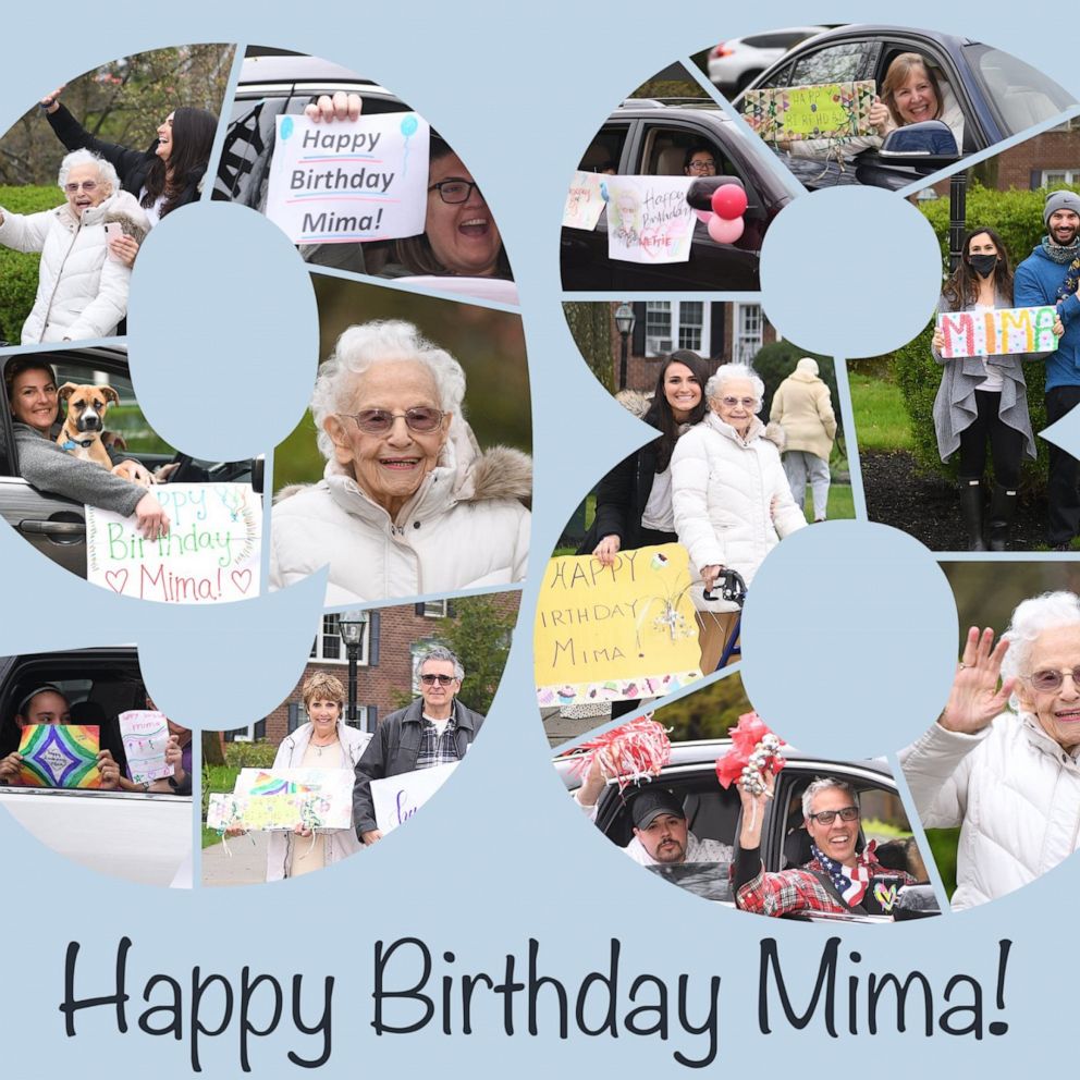 VIDEO: Neighbors help 'Mima' celebrate 98th birthday with parade 
