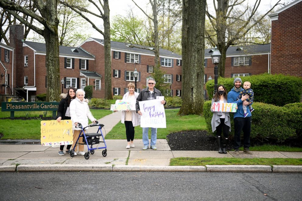 PHOTO: Nettie Bianchini turned 98-years-old on April 30, 2020, so friends and family surprised her with a birthday parade to celebrate while social distancing. 