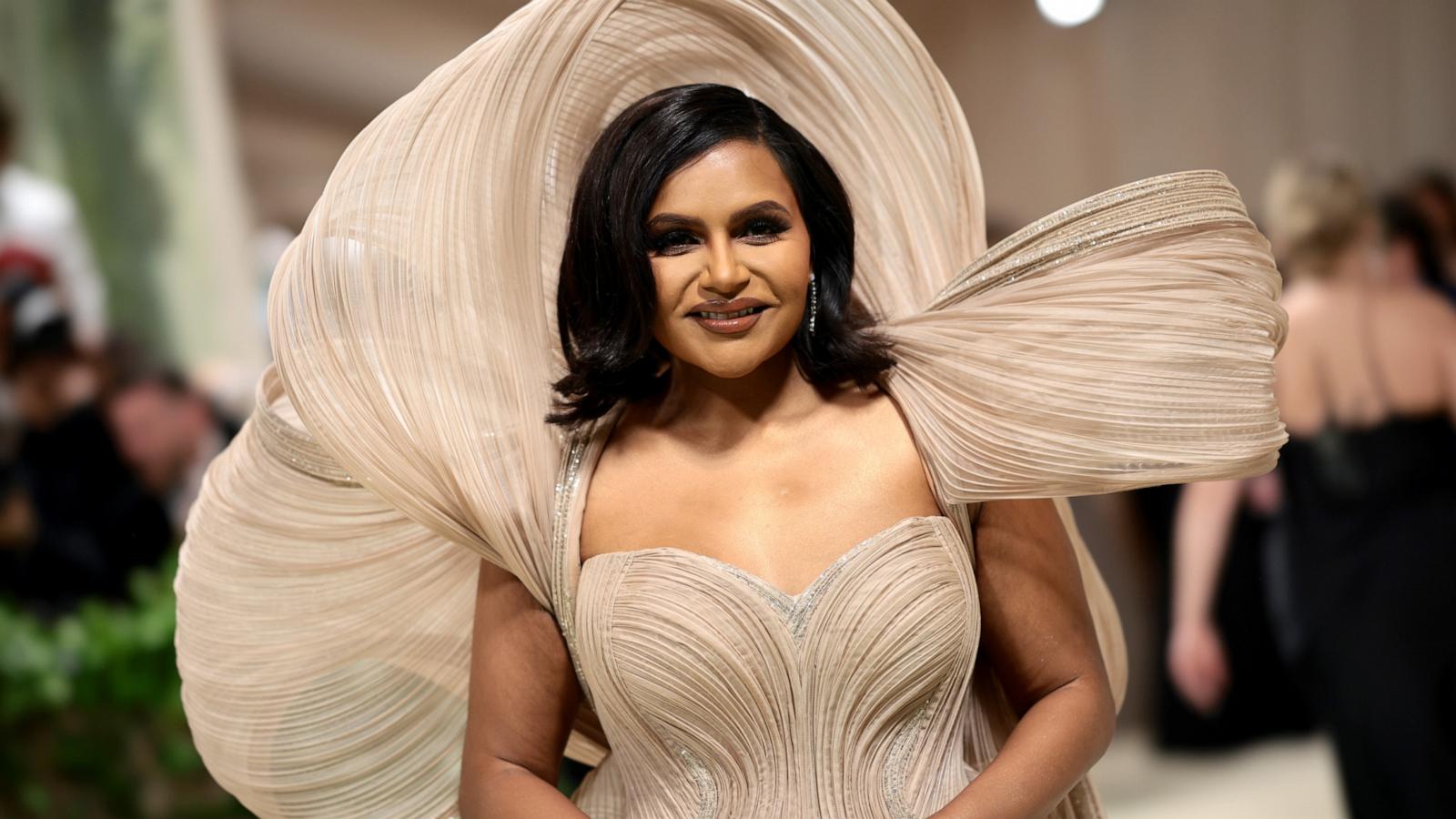 PHOTO: Mindy Kaling attends The 2024 Met Gala Celebrating "Sleeping Beauties: Reawakening Fashion" at The Metropolitan Museum of Art on May 6, 2024 in New York City.