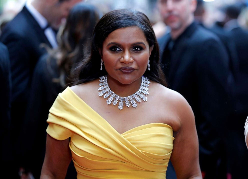 PHOTO: Mindy Kaling arrives at the Oscars, Feb. 9, 2020, in Hollywood, Calif. 
