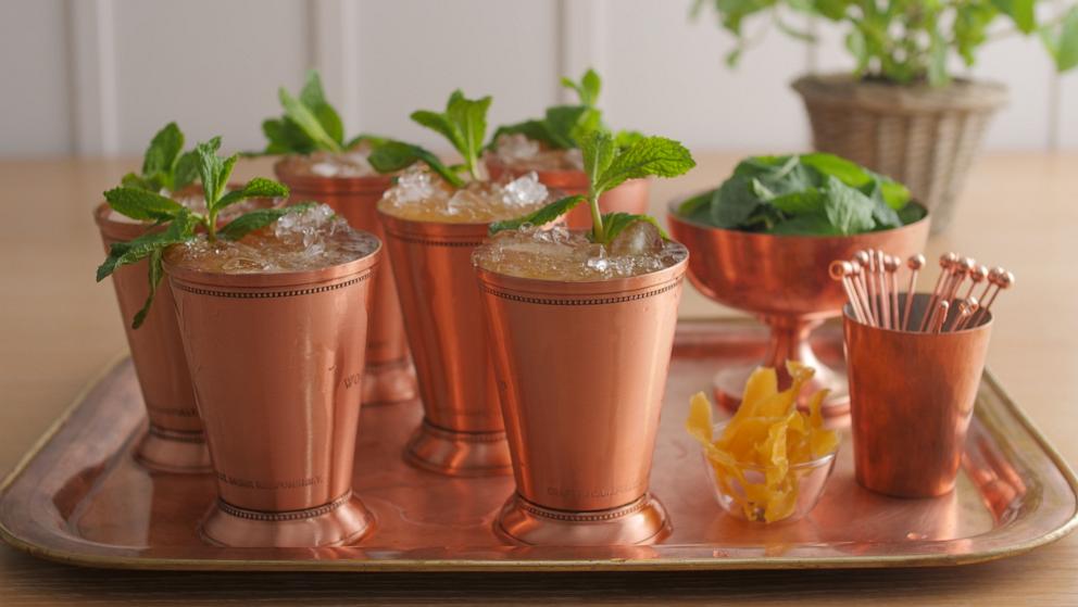 PHOTO: A big batch of lemon mint julep cocktails for the 150th Kentucky Derby.
