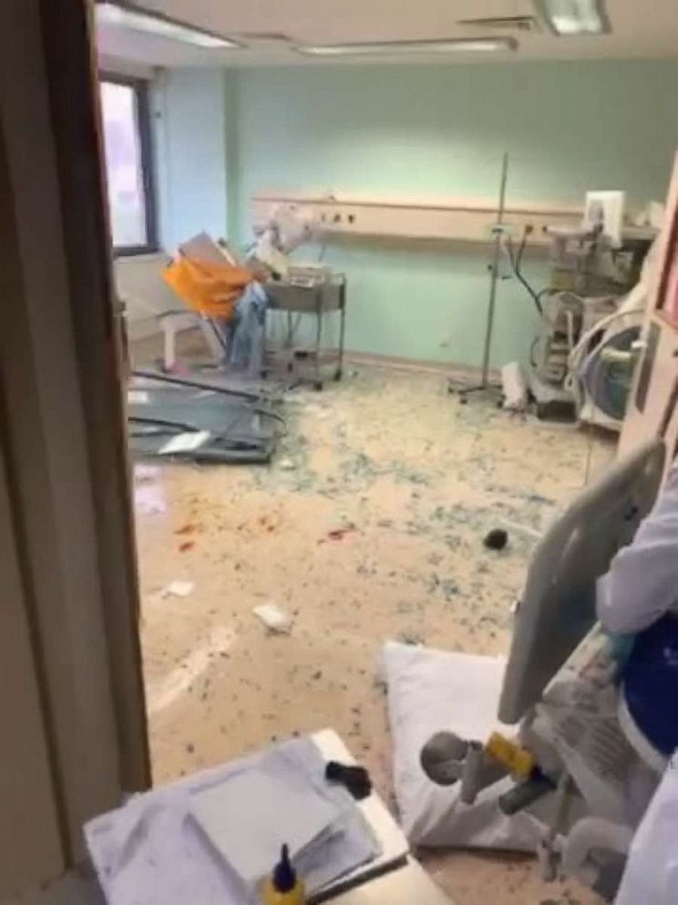 PHOTO: George Khnaisser came into the world on Aug. 4, one hour after the explosion in Beirut, Lebanon. Dad Edmond Khnaisser filmed as windows shattered and debris ripped through the facility at approximately 6:00 p.m.