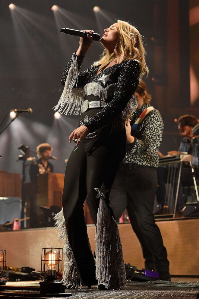 PHOTO: Miranda Lambert performs onstage during Miranda Lambert: Roadside Bars And Pink Guitars 2019 Tour featuring Caylee Hammack, Pistol Annies, Elle King and Miranda Lambert at Mohegan Sun Arena on Sept. 14, 2019, in Uncasville, Conn.
