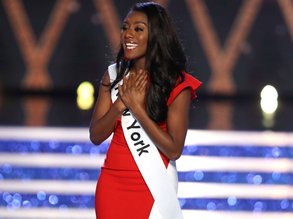 PHOTO: Miss New York, Nia Franklin, makes the top 10 of the 2019 Miss America Pageant held in Historic Boardwalk Hall, Sept. 9, 2018, in Atlantic City, N.J.