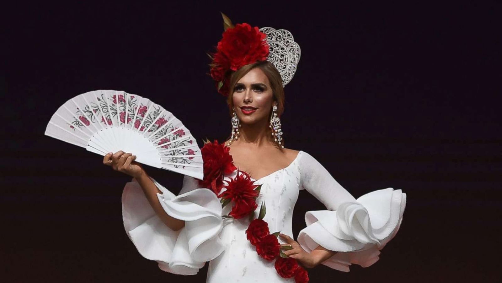 PHOTO: Angela Ponce of Spain poses on stage during the 2018 Miss Universe national costume presentation in Thailand, Dec. 10, 2018.