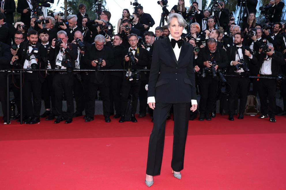 PHOTO: Andie MacDowell attends the "Mission Impossible - The Final Reckoning" red carpet at the 78th annual Cannes Film Festival at Palais des Festivals on May 14, 2025 in Cannes, France.