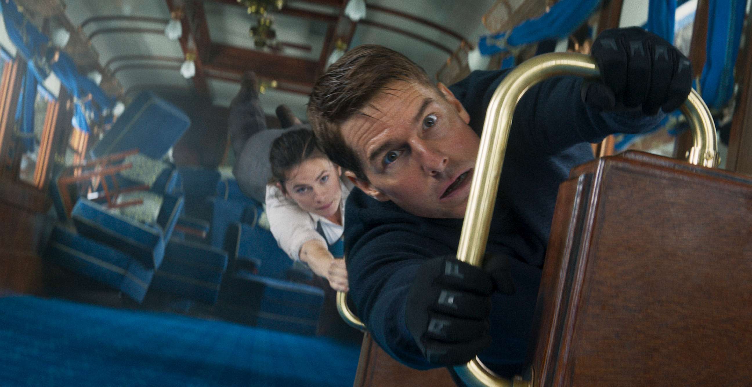 PHOTO: Tom Cruise and Hayley Atwell in a scene from the movie, "Mission: Impossible Dead Reckoning Part One," from Paramount Pictures and Skydance.