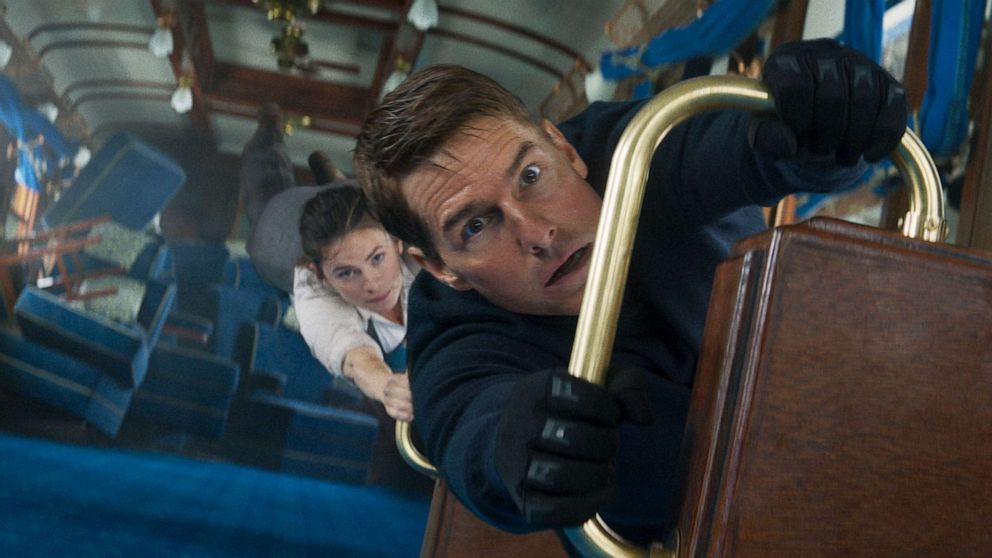 PHOTO: Tom Cruise and Hayley Atwell in a scene from the movie, "Mission: Impossible Dead Reckoning Part One," from Paramount Pictures and Skydance.