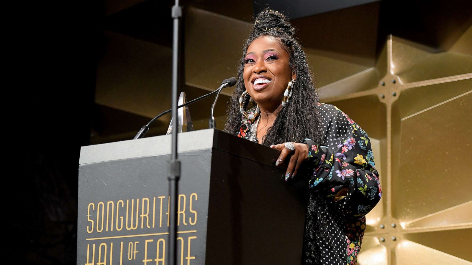 PHOTO:Inductee Missy Elliott speaks onstage during the Songwriters Hall Of Fame 50th Annual Induction And Awards Dinner at The New York Marriott Marquis, June 13, 2019, in N.Y.