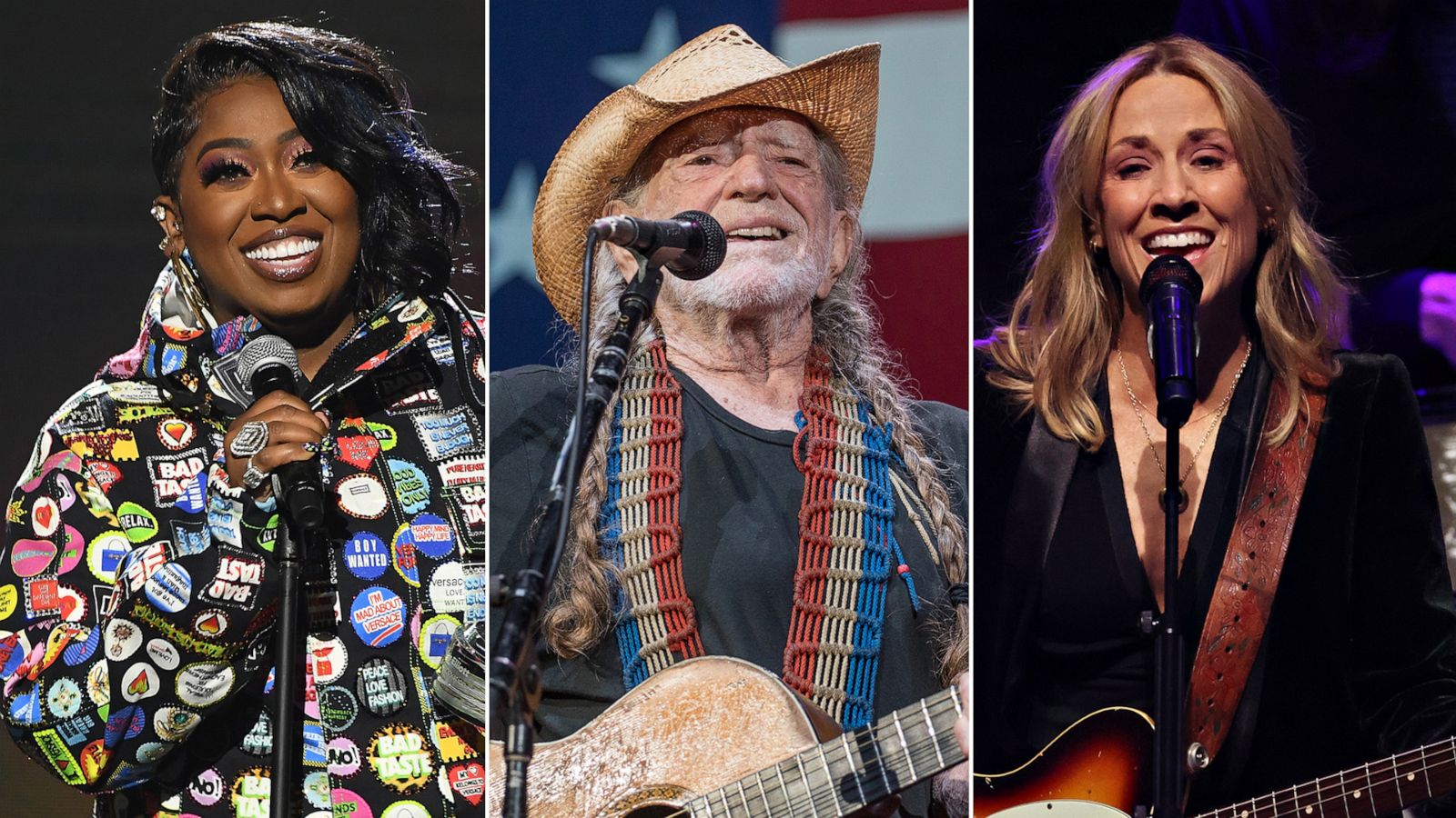 PHOTO: Missy Elliott, Willie Nelson and Sheryl Crow