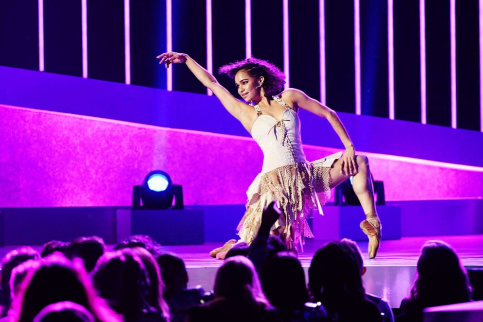 PHOTO: Misty Copeland performs onstage during the 62nd Annual Grammy Awards  "Let's Go Crazy" The GRAMMY Salute To Prince on Jan. 28, 2020, in Los Angeles.