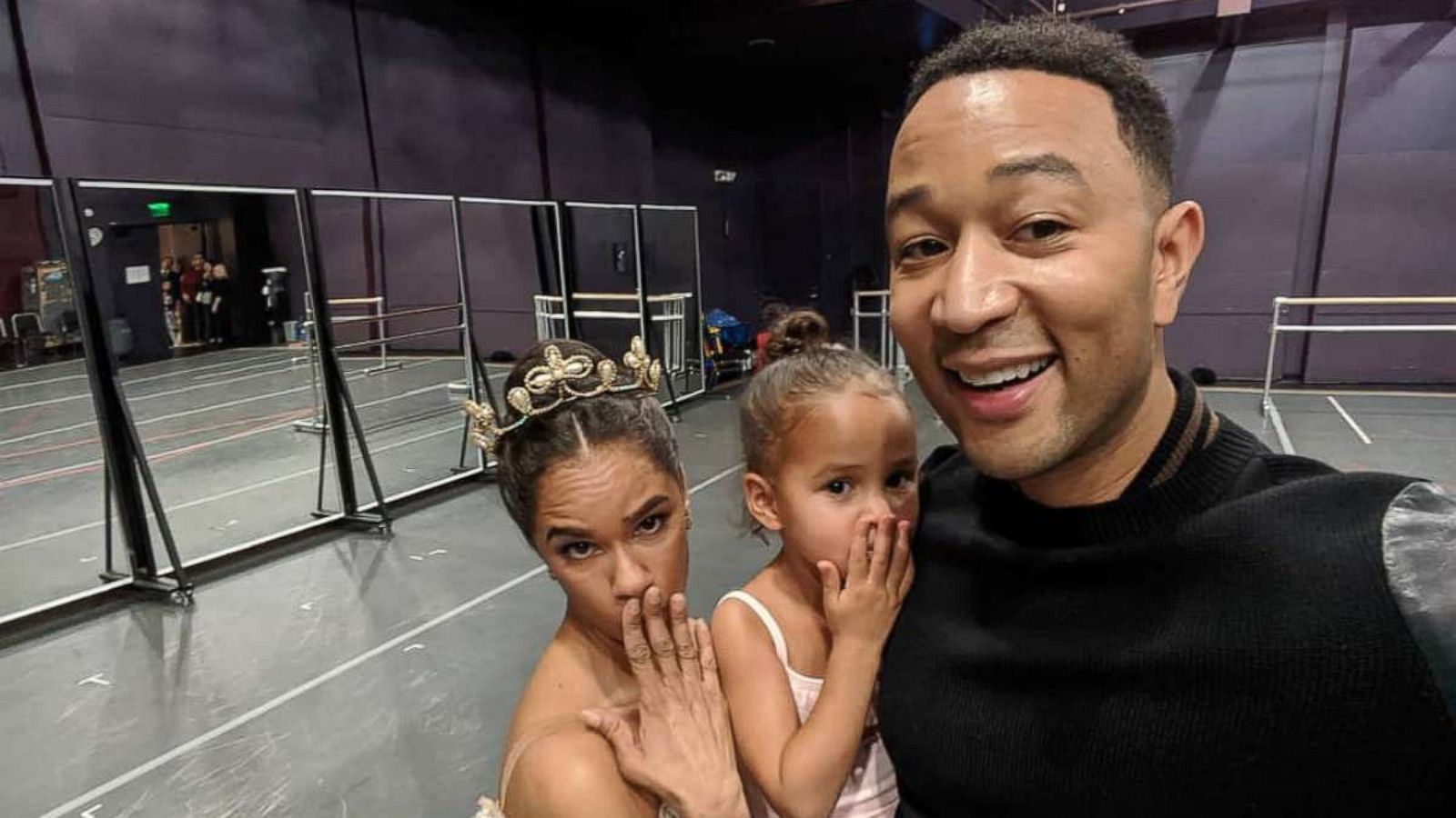 PHOTO: Misty Copeland poses with John Legend and his daughter Luna in a photo posted to his Instagram.