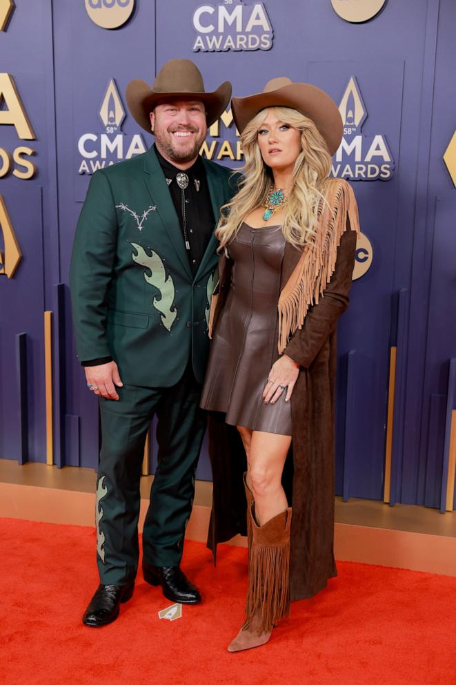 PHOTO: Mitchell Tenpenny and Meghan Patrick attend the The 58th Annual CMA Awards on Nov. 20, 2024 in Nashville, Tenn.