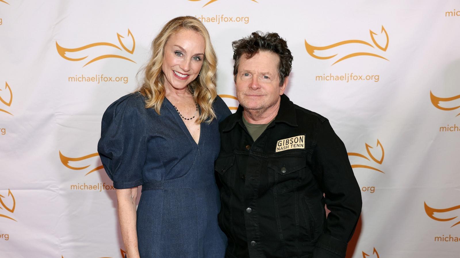 PHOTO: Tracy Pollan and Michael J. Fox attend "A Country Thing Happened On The Way To Cure Parkinson's" benefitting The Michael J. Fox Foundation, at The Fisher Center for the Performing Arts on April 2, 2024 in Nashville, Tenn.