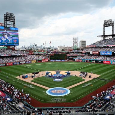 PHOTO: Ryan Howard of the Philadelphia Phillies hits during MLBx: All-Star 3-on-3, July 12, 2026 in Philadelphia.
