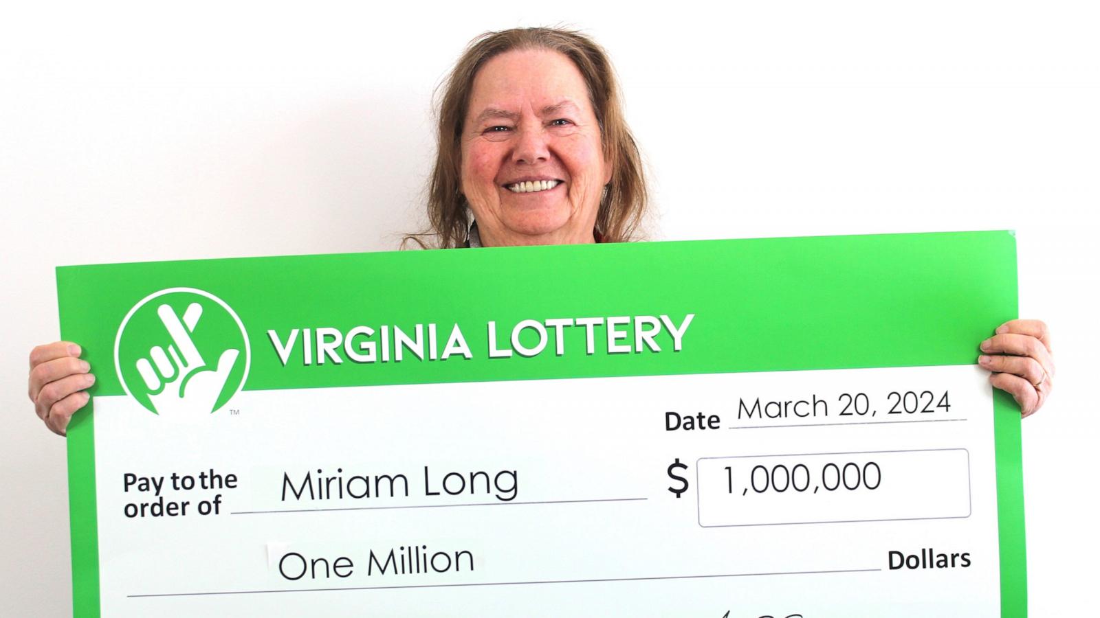 PHOTO: Miriam Long matched the first five winning numbers in the March 18 Powerball drawing to win $1 million.