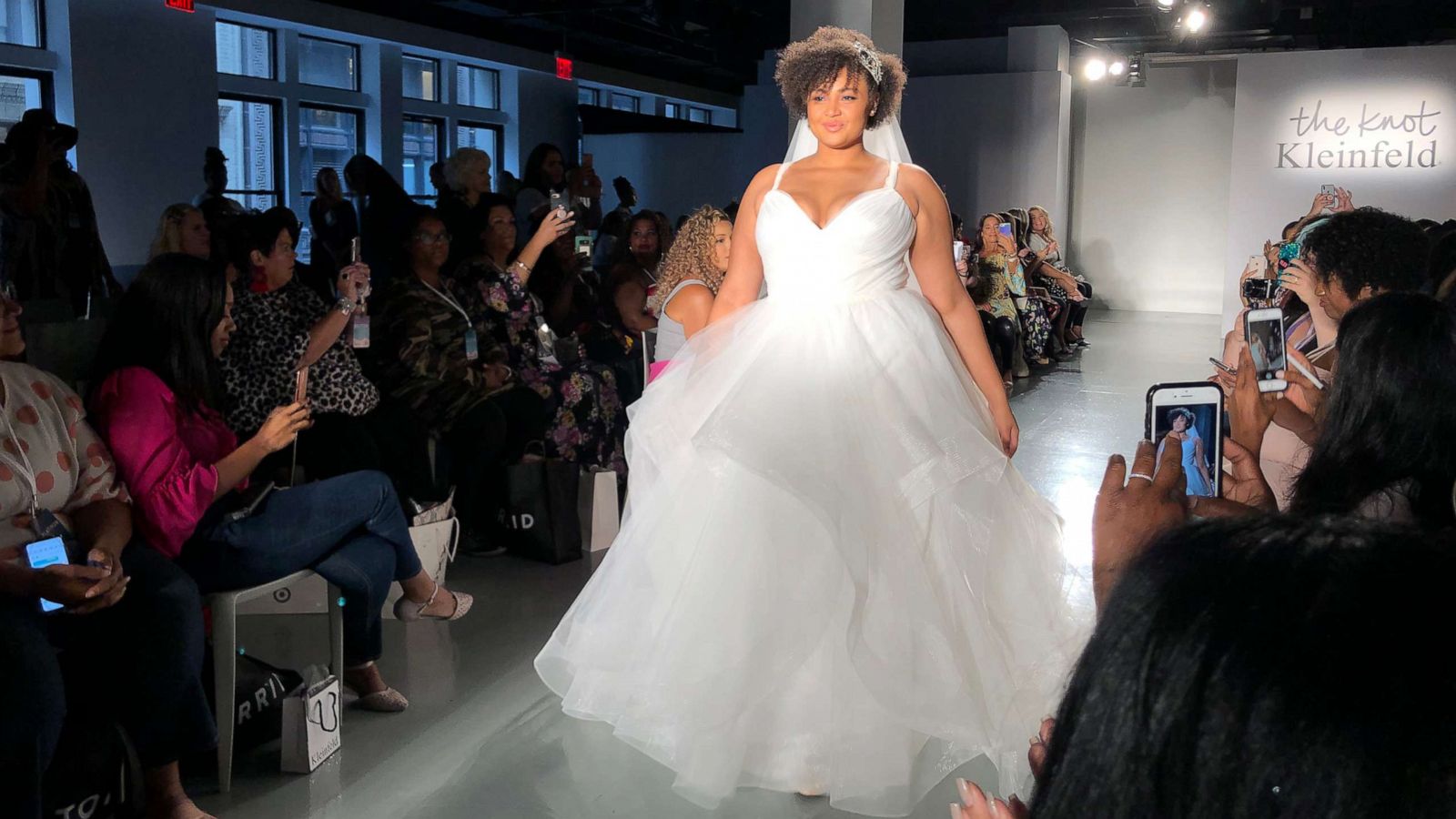 PHOTO: Model at The Knot x Kleinfeld Fashion Show during New York Fashion Week, 2019.