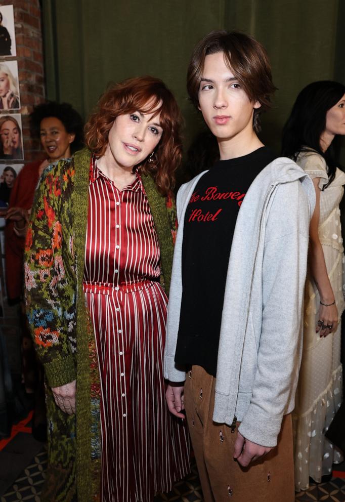 PHOTO: Molly Ringwald and Roman Stylianos Gianopoulos attend the Lingua Franca fashion show during February 2025 New York Fashion Week, Feb. 4, 2025, in New York.