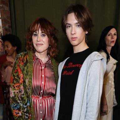 PHOTO: Molly Ringwald and Roman Stylianos Gianopoulos attend the Lingua Franca fashion show during February 2025 New York Fashion Week, Feb. 4, 2025, in New York.