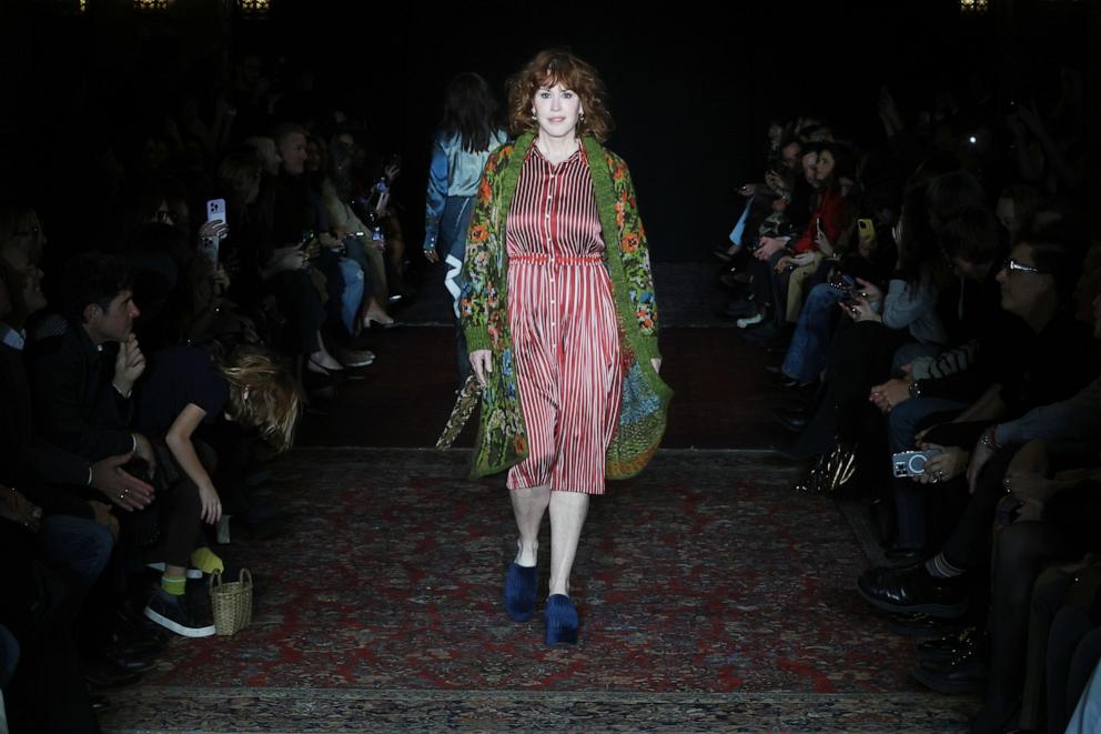 PHOTO: Molly Ringwald walks the runway during the Lingua Franca NYFW Autumn/Winter 2025 Runway Show at The Bowery Hotel, Feb. 4, 2025, in New York.