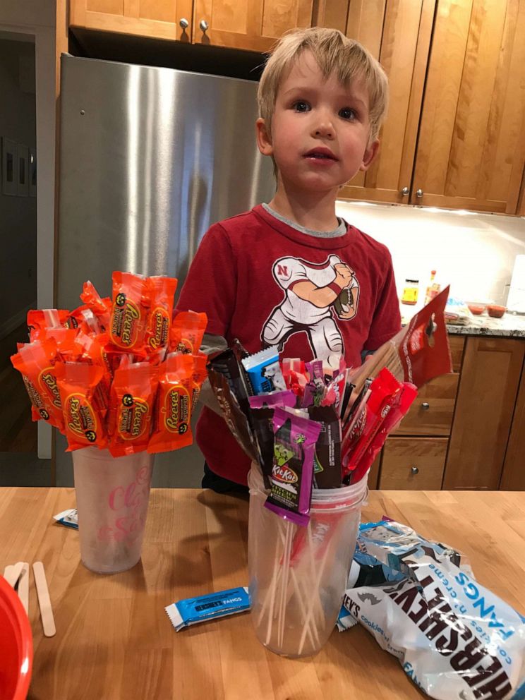 PHOTO: Clark Winter, 4, prepares for Halloween 2020 inside his Denver, Colorado, home.