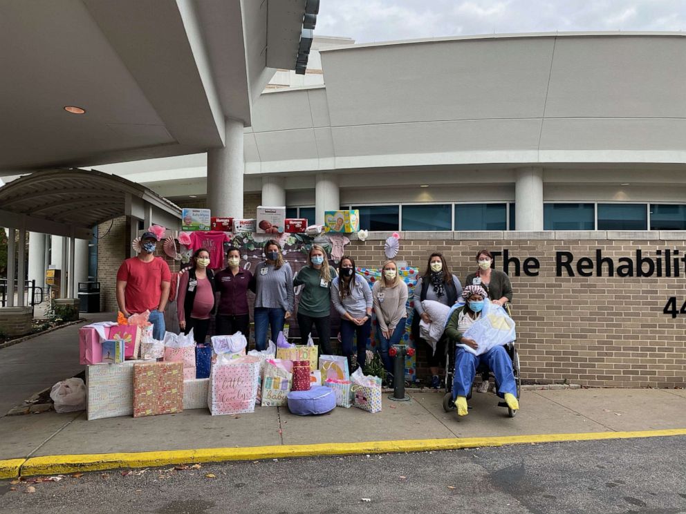 PHOTO: On Sept. 23, Monique Jones of Ferguson, Missouri, welcomed Zamyrah Prewitt who arrived weighing 2 pounds, 5 ounces. Jones, 28, has finally brought her child home after fighting COVID-19. Nurses who cared for Jones had held a baby shower for her.