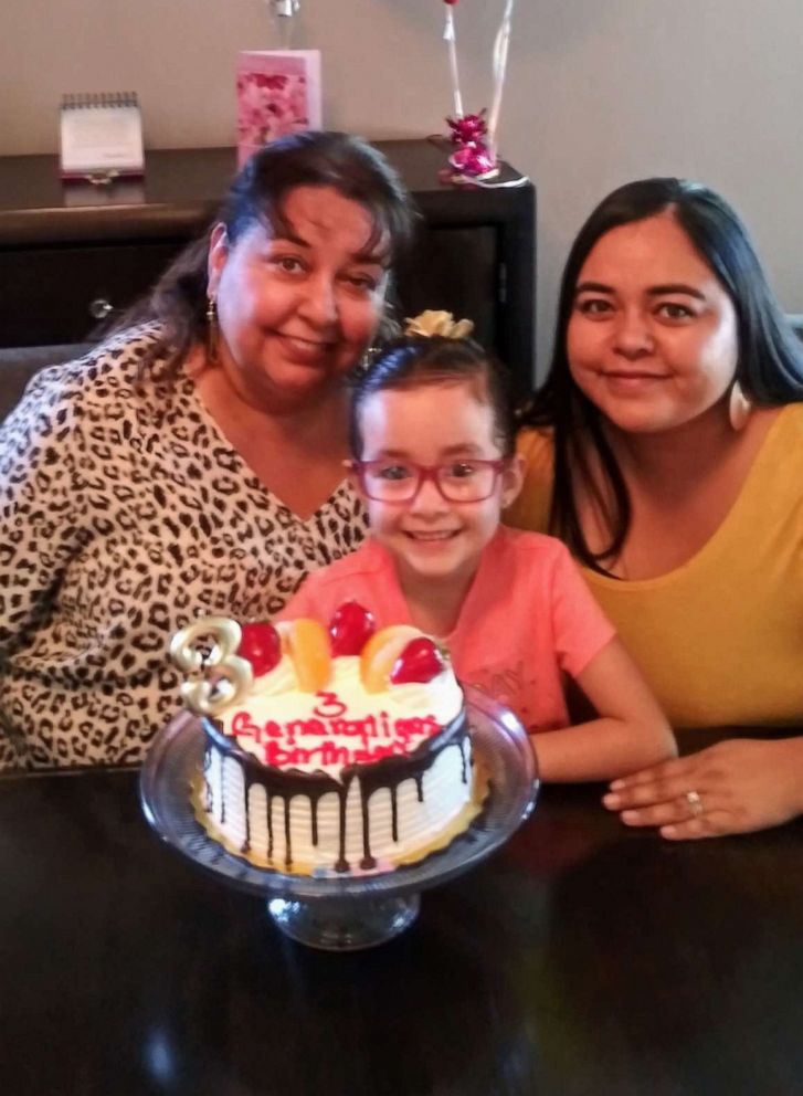 PHOTO: Lourdes Pizarro (aka Nana) was born Oct. 2, 1959. On Oct. 2, 1989, Pizarro gave birth to Jessica Chavez. On Oct. 2, 2013, Pizarro's other daughter, Sarah, welcomed Sabella Contreras. Sabella turned 6 this year. 