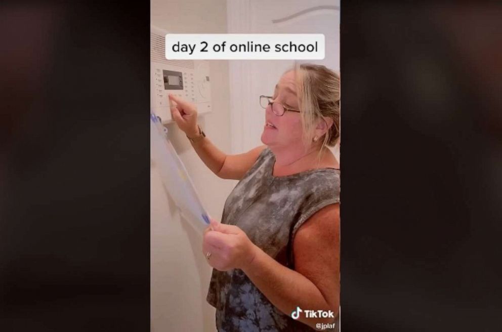 PHOTO: Jamie Plafker Danville, California, posted five videos on her TikTok page as her mother Deb delivered “morning announcements” to her 17-year-old Max on the first day of his senior year.

