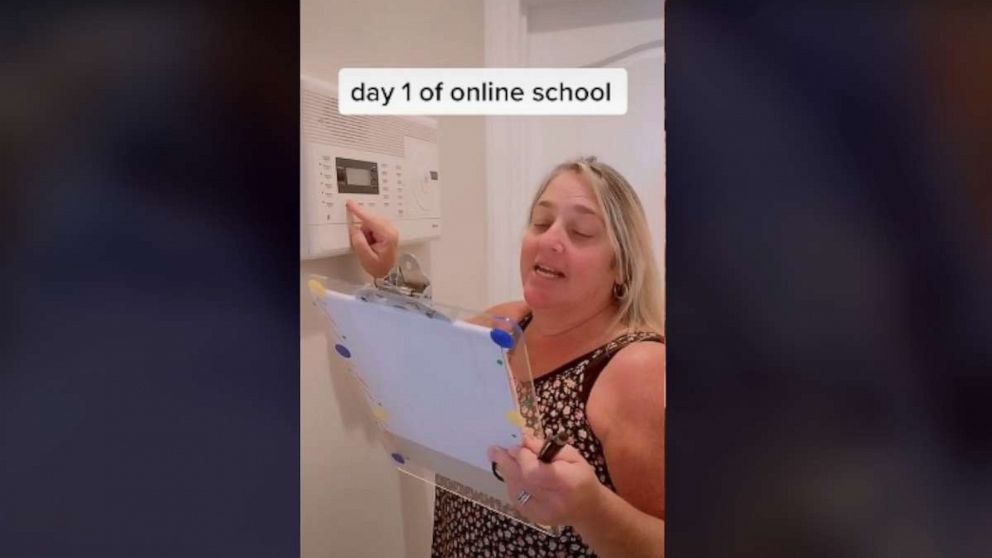 PHOTO: Jamie Plafker Danville, California, posted five videos on her TikTok page as her mother Deb delivered “morning announcements” to her 17-year-old Max on the first day of his senior year.