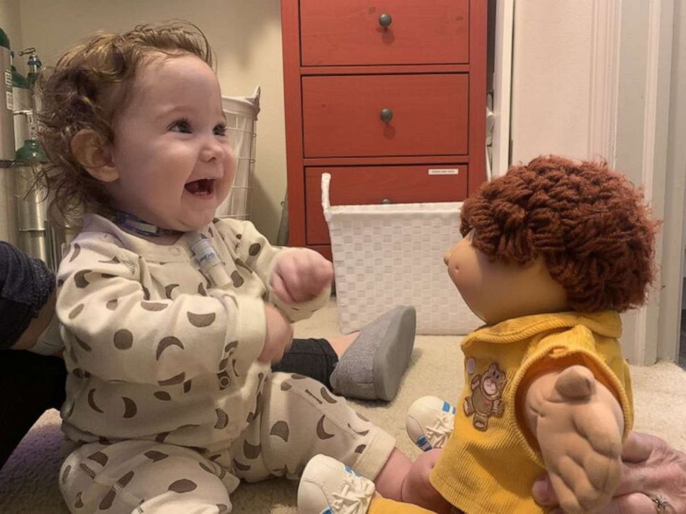 PHOTO: Andrea Bell, of Ann Arbor, Michigan, is currently in isolation at University of Michigan's CS Mott Children's Hospital with her 1-year-old daughter Fiona (pictured here), who is being treated for COVID-19.
