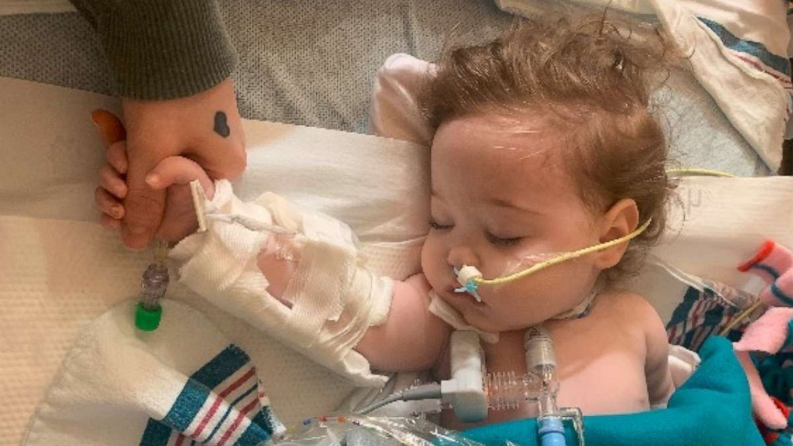 PHOTO: Fiona Bell, 1, tested positive for COVID-19 on April 2, 2021. She is being treated at University of Michigan's CS Mott Children's Hospital in Ann Arbor.