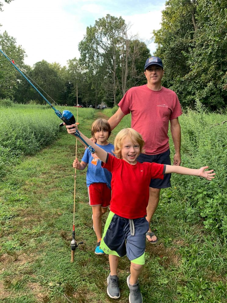 PHOTO: Jessica Johnson, a resident of Connecticut, said that over the summer, her son George spent a total of $16,293.10 in Apple App Store charges. Seen in this undated photo is Johnson's husband, Clayton and their two sons Everett, 8 and George, 6.