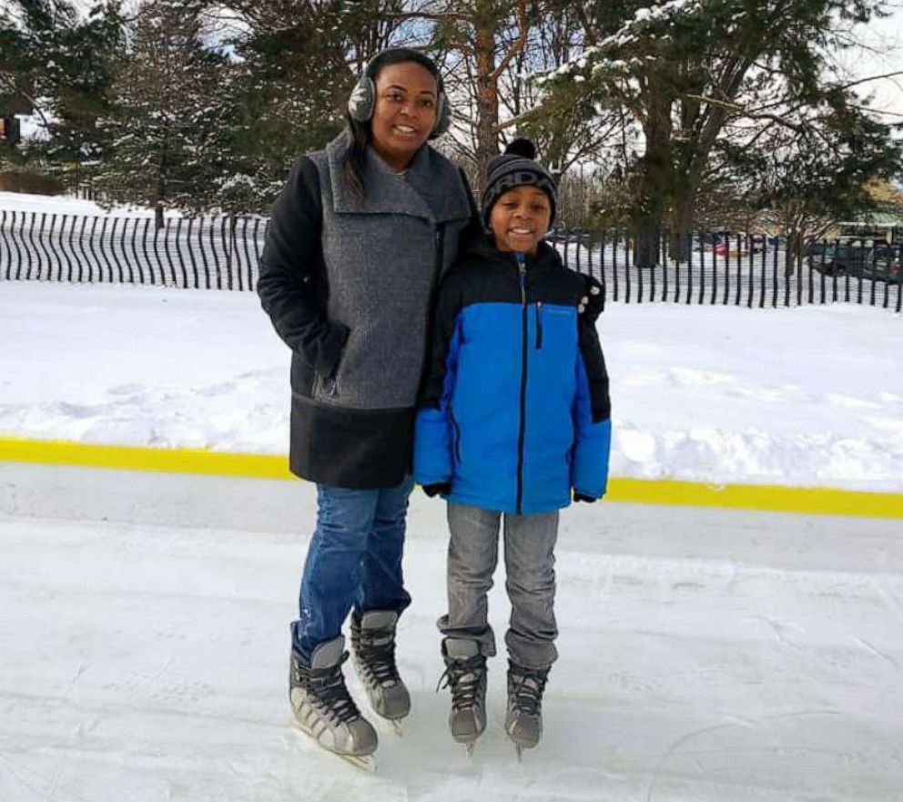PHOTO: Chonce Rhea, of Chicago, poses with her 9-year-old son Jordan.