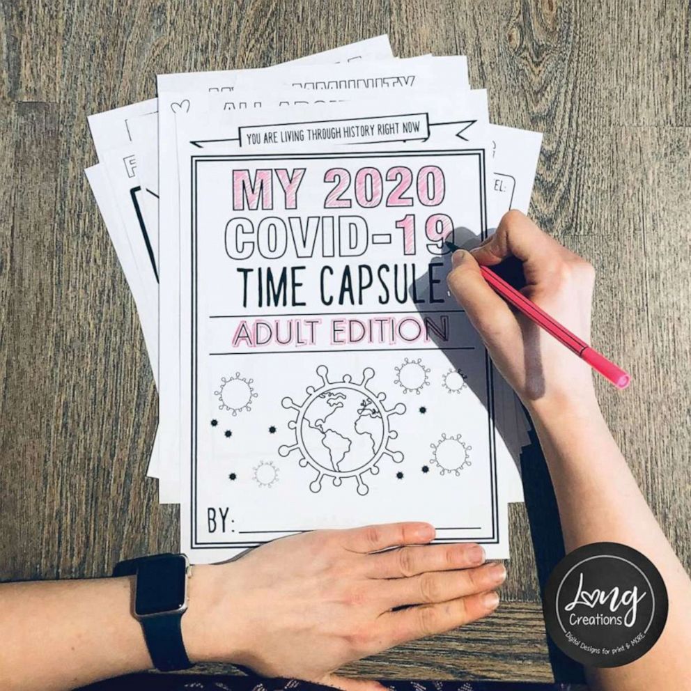 PHOTO: Natalie Long, from Alberta, Canada, has crafted free, downloadable, COVID-19 time capsule activities for every age from babies to adulthood.