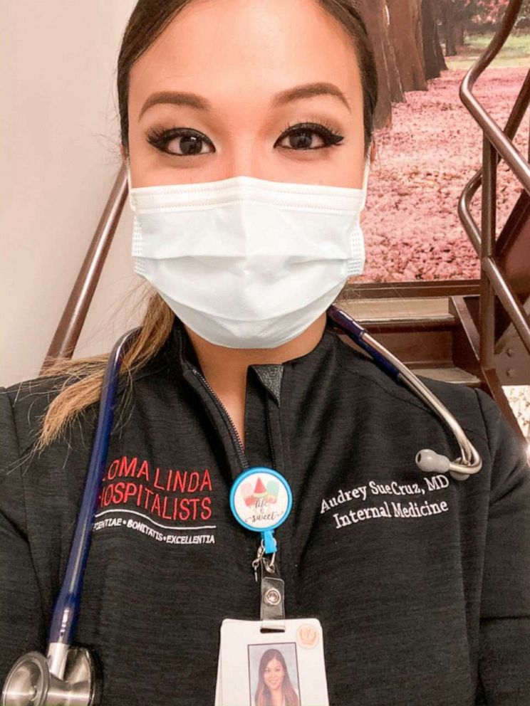 PHOTO: Dr. Audrey Cruz of Loma Linda, Cali., has been separated from her 9-month-old baby while working on the same floor as patients with COVID-19.